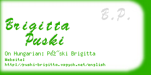 brigitta puski business card